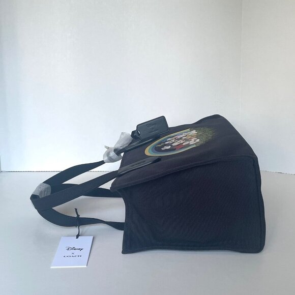 Disney X Coach Tote 30 Mickey Mouse Friends Black CS533 Medium Canvas Leather - Picture 11 of 14